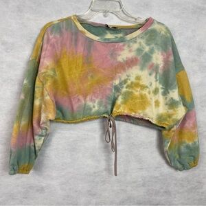 Tie-Dye Cropped Women Top